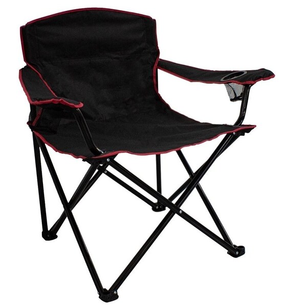 Seasonal Trends Quad Folding Chair, 89 cm W, 64 cm D, 90 cm H, 500 lb Capacity, Oxford Seat, Steel Frame - HQC01051-OR