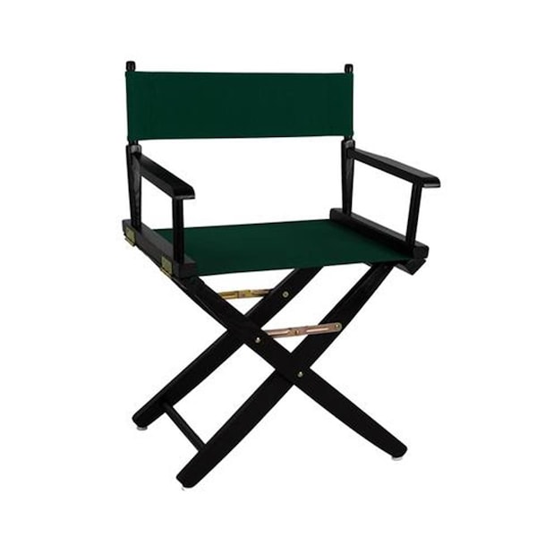 Doba-Bnt 206-02-032-32 18 in. Extra-Wide Premium Directors Chair, Black Frame with Hunter Green Color Cover - SA3286686