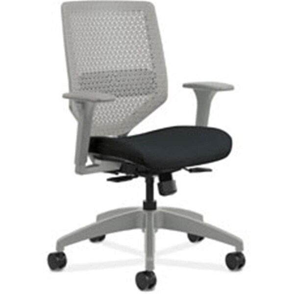 Juki Furniture Solve Seating Titanium Mid-Back Task Chair, Black - JU687218