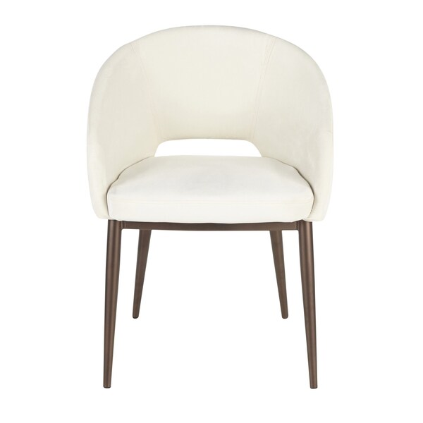 Lumisource Renee Chair in Copper Metal Legs with Cream Velvet - CH-RENEE CUCR