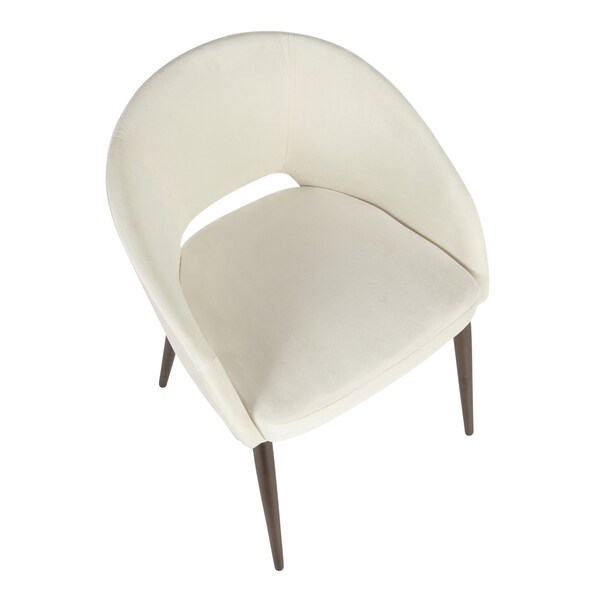 Lumisource Renee Chair in Copper Metal Legs with Cream Velvet - CH-RENEE CUCR