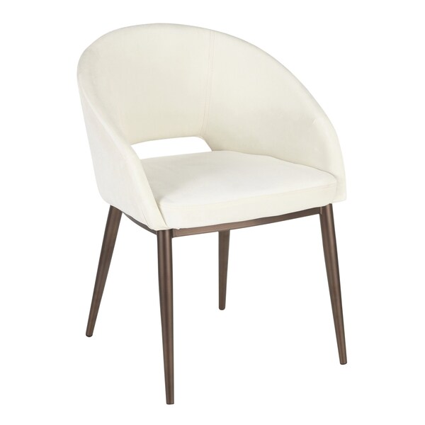 Lumisource Renee Chair in Copper Metal Legs with Cream Velvet - CH-RENEE CUCR