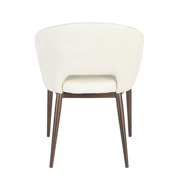 Lumisource Renee Chair in Copper Metal Legs with Cream Velvet - CH-RENEE CUCR