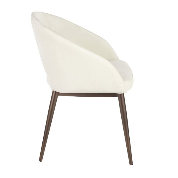 Lumisource Renee Chair in Copper Metal Legs with Cream Velvet - CH-RENEE CUCR