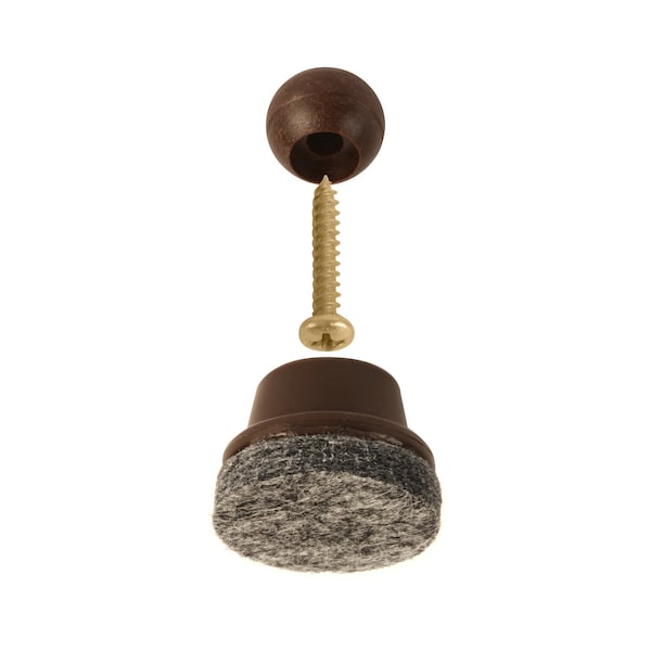 Slipstick Slipstick GorillaFelt Brown/Gray 1 in. Screw-On Felt Chair Glide Set 8 pk - CB259
