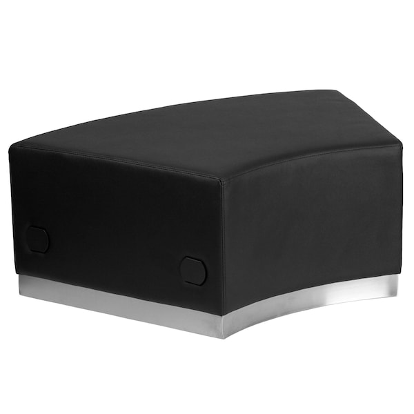 Flash Furniture Hercules Alon Convex Chair, Black Back, 41-1/2 in W 25-1/4" L 16" H, Leather Seat - ZB-803-SEAT-BK-GG