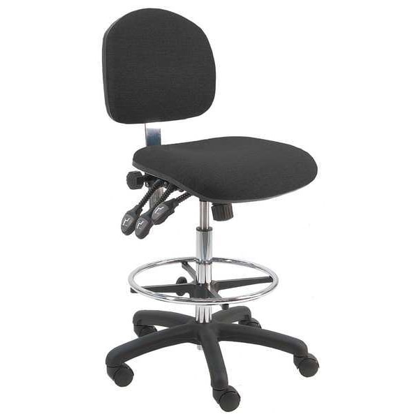 Benchpro Fabric Task Chair, 21" to 31", No Arms, Black - LNT-FB-TLC-WW-BLACK