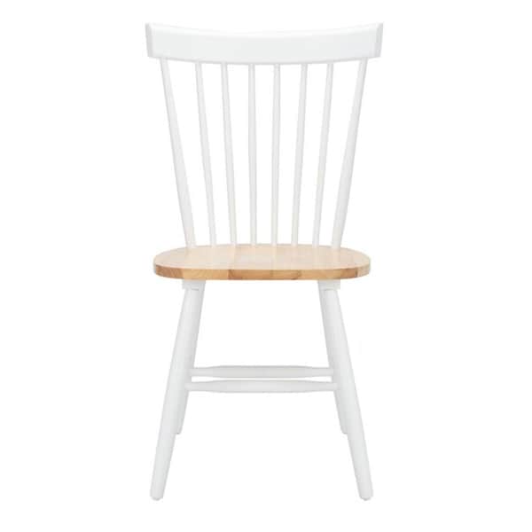 Safavieh Parker Spindel Side Chair, White & Natural, 2PK - AMH8500J-SET2