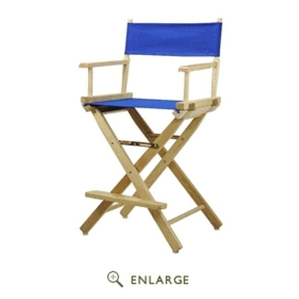 Casual Home Casual Home 220-00-021-13 24 in. Directors Chair Natural Frame with Royal Blue Canvas - 220-00/021-13