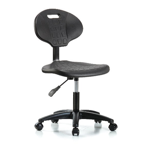 Blue Ridge Ergonomics Desk Chair Erie Desk Chair, Casters, No Arms, 17" to 22" Height, Black; Blue - BR-TPDHCH-RG-A0-RC