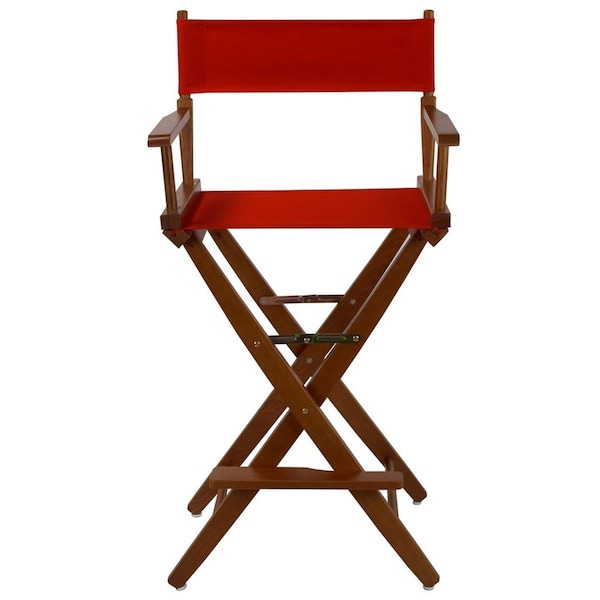 Doba-Bnt 206-34-032-11 30 in. Extra-Wide Premium Directors Chair, Oak Frame with Red Color Cover - SA3283860