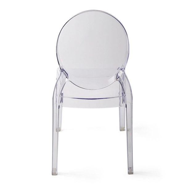 Atlas Commercial Products Sofia Stacking Chair with UV Protection Chair, Clear - SC4CLR
