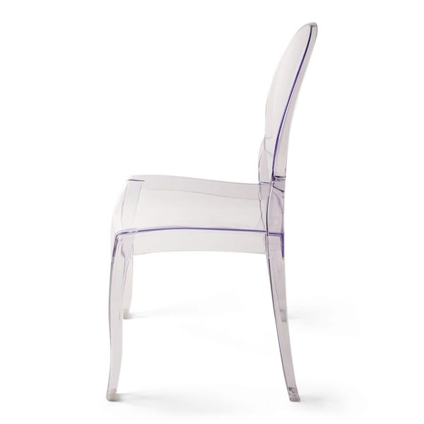 Atlas Commercial Products Sofia Stacking Chair with UV Protection Chair, Clear - SC4CLR