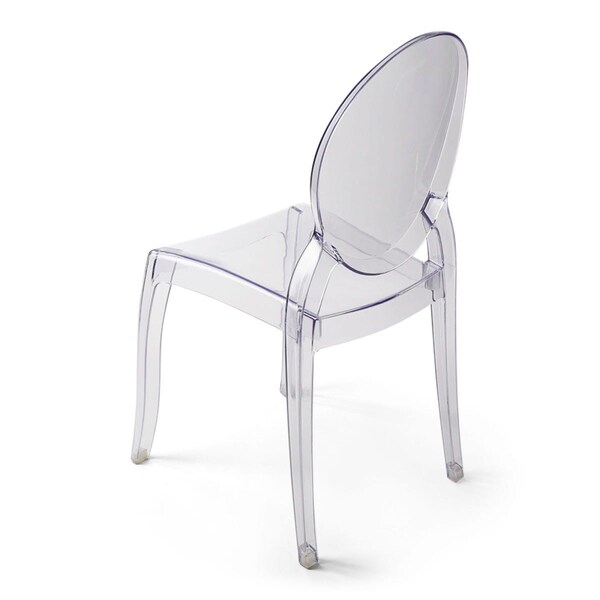 Atlas Commercial Products Sofia Stacking Chair with UV Protection Chair, Clear - SC4CLR