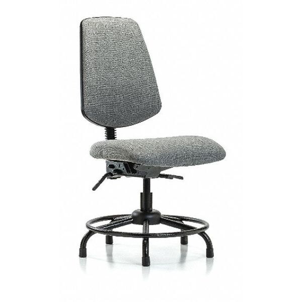 Blue Ridge Ergonomics Desk Chair Fab Desk Chair, Med, Bk, RT, Glides, Gry, No Arms, 19" to 24" Height, Fabric, Grey - BR-FDHCH-MB-RT-T0-A0-RG-F44