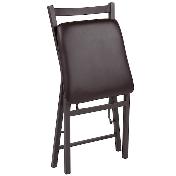 Flash Furniture Hercules Brown Ladderback Folding Chair - CY-180841-GG