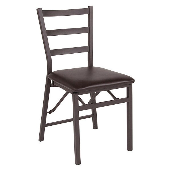 Flash Furniture Hercules Brown Ladderback Folding Chair - CY-180841-GG