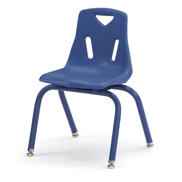 Jonti-Craft Berries Stacking Chairs with Powder-Coated Legs, 14 in. Ht, Set of 6, Blue - 8124JC6003