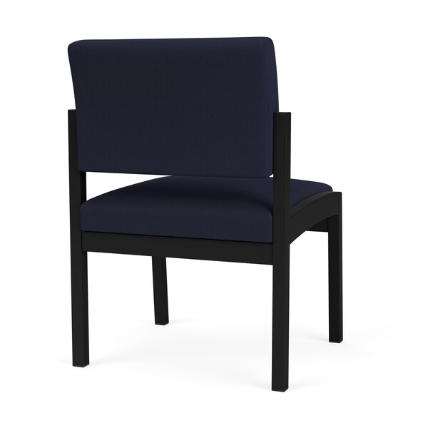 Lesro Lenox Steel Armless Guest Chair, Navy/Midnight Seat, Navy/Midnight Back, 22.5 W 24.5 L 32 H - LS1102