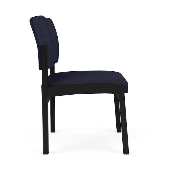 Lesro Lenox Steel Armless Guest Chair, Navy/Midnight Seat, Navy/Midnight Back, 22.5 W 24.5 L 32 H - LS1102