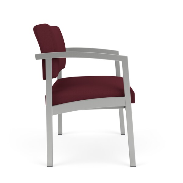 Lesro Lenox Steel Chair, Wine/Mulberry (Red) Seat, Wine/Mulberry Back, 33 W 24.5 L 32 H - LS1401