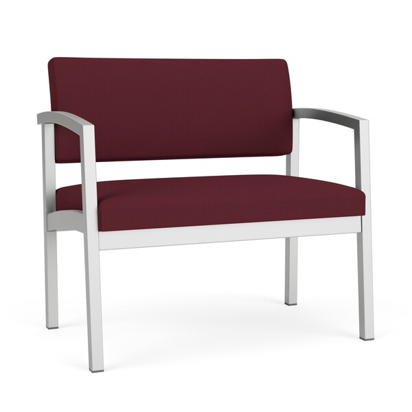 Lesro Lenox Steel Chair, Wine/Mulberry (Red) Seat, Wine/Mulberry Back, 33 W 24.5 L 32 H - LS1401
