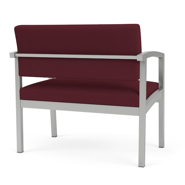 Lesro Lenox Steel Chair, Wine/Mulberry (Red) Seat, Wine/Mulberry Back, 33 W 24.5 L 32 H - LS1401