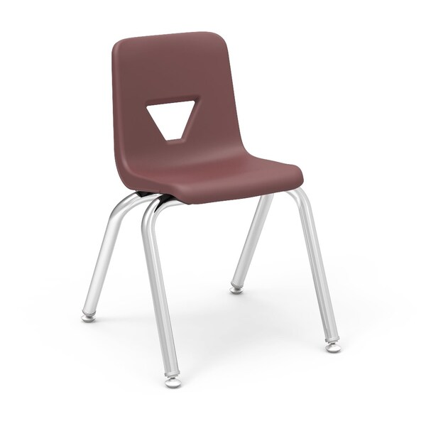 Virco 2000 Series 14" Classroom Chair, Kindergarten - 2nd Grade with Nylon Glides - Wine Seat - 2014