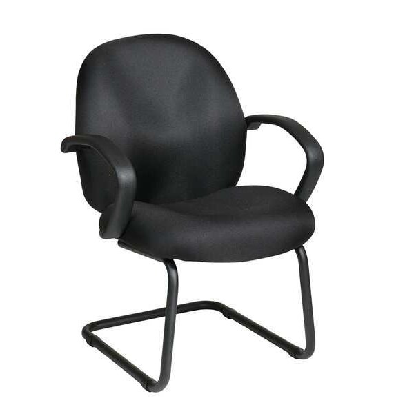 Office Star EX Conference/Visitor Chair, Black Seat, Black Back, 23" W 27" L 35" H, C, Fabric Seat - EX2655-231