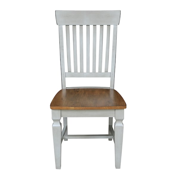 International Concepts Vista Slat Back Chairs, Set of 2, Hickory/stone - C41-65P