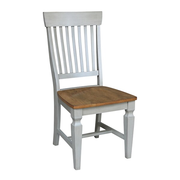 International Concepts Vista Slat Back Chairs, Set of 2, Hickory/stone - C41-65P