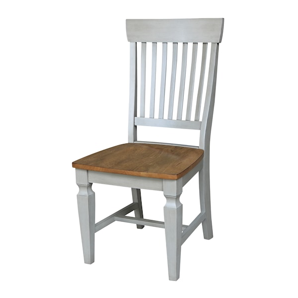 International Concepts Vista Slat Back Chairs, Set of 2, Hickory/stone - C41-65P