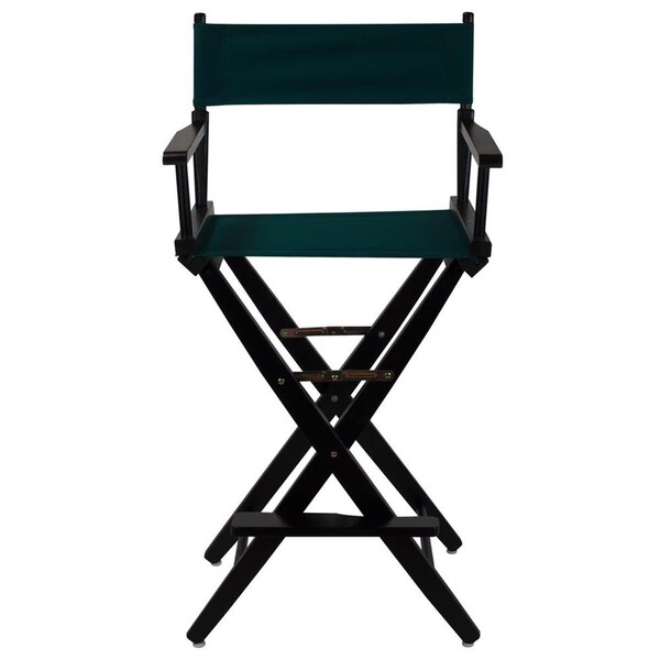 Doba-Bnt 206-32-032-32 30 in. Extra-Wide Premium Directors Chair, Black Frame with Hunter Green Color Cover - SA3286688
