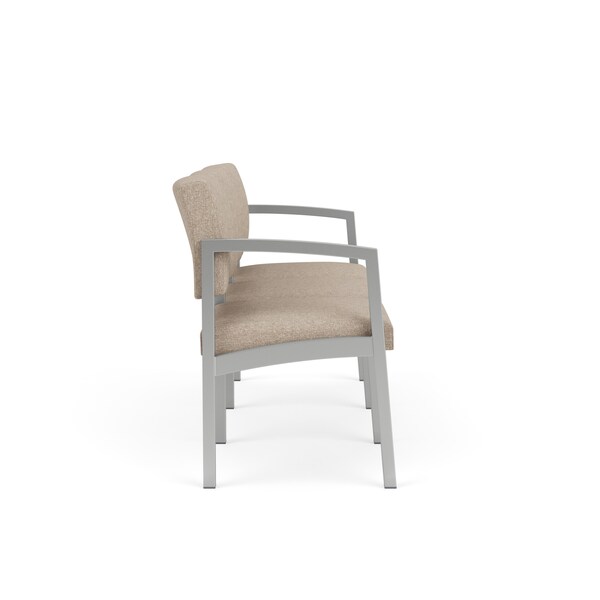 Lesro Stone (Beige) Seat, 3 Seat Sofa, 64.5 W 24.5 L 32 H, Linette Vinyl Seat, Lenox Steel Series - LS3101