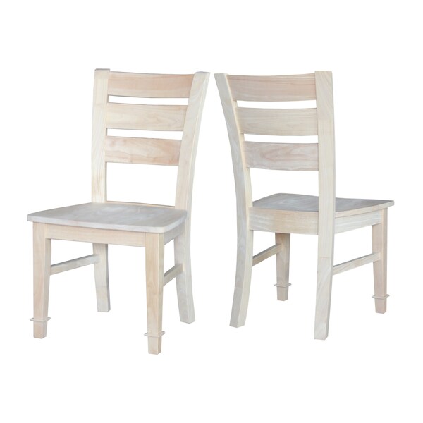 International Concepts Set of 2 Tuscany Chairs, Unfinished - C-29P