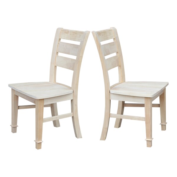 International Concepts Set of 2 Tuscany Chairs, Unfinished - C-29P