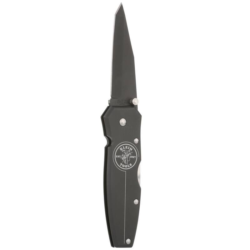 Klein Tools 2.75 in. Stainless Steel Straight Edge Tanto Pocket Knife - 44052BLK