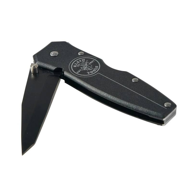 Klein Tools 2.75 in. Stainless Steel Straight Edge Tanto Pocket Knife - 44052BLK