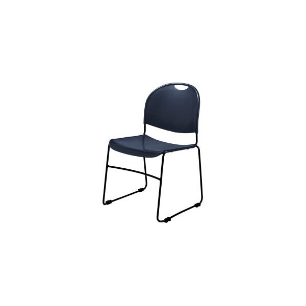 National Public Seating NPS Commercialine Stack Chair - Polypropylene - Navy - 850-CL Series - 855-CL