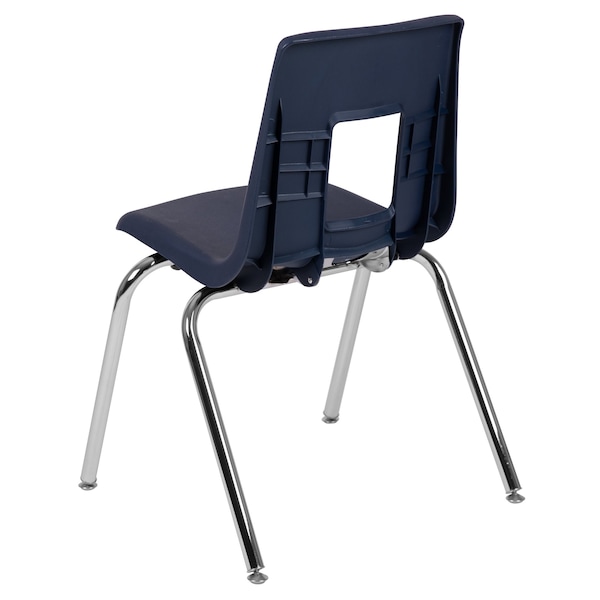 Flash Furniture Advantage Navy Student Stack School Chair, 18" - ADV-SSC-18NAVY