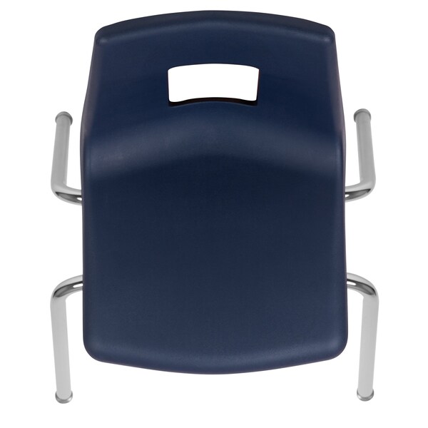 Flash Furniture Advantage Navy Student Stack School Chair, 18" - ADV-SSC-18NAVY