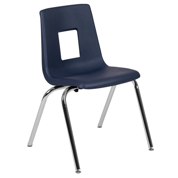 Flash Furniture Advantage Navy Student Stack School Chair, 18" - ADV-SSC-18NAVY