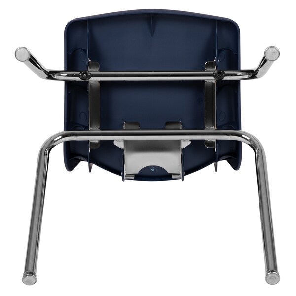 Flash Furniture Advantage Navy Student Stack School Chair, 18" - ADV-SSC-18NAVY