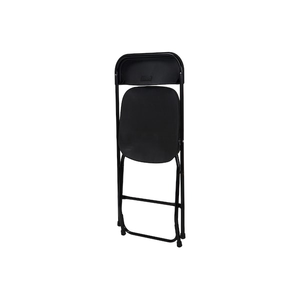 Zown Folding Chair, Stacking, Resin, Black, Banquet, PK8 - 60540BLK8E