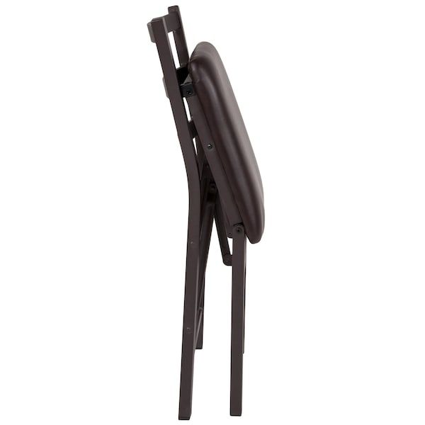 Flash Furniture Brown Ladderback Folding Chair - 2-CY-180841-GG