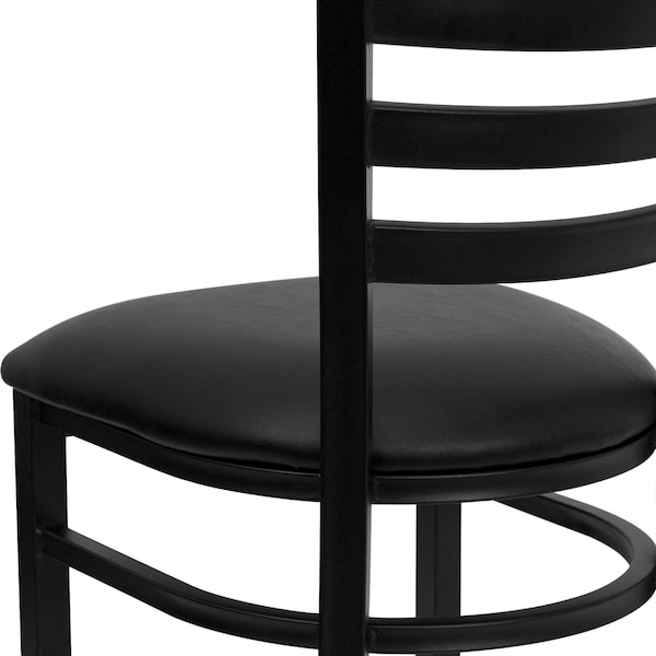 Flash Furniture Black Ladder Chair-Black Seat - 2-XU-DG694BLAD-BLKV-GG