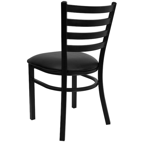 Flash Furniture Black Ladder Chair-Black Seat - 2-XU-DG694BLAD-BLKV-GG