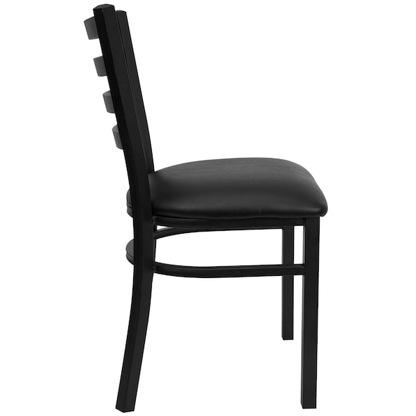 Flash Furniture Black Ladder Chair-Black Seat - 2-XU-DG694BLAD-BLKV-GG