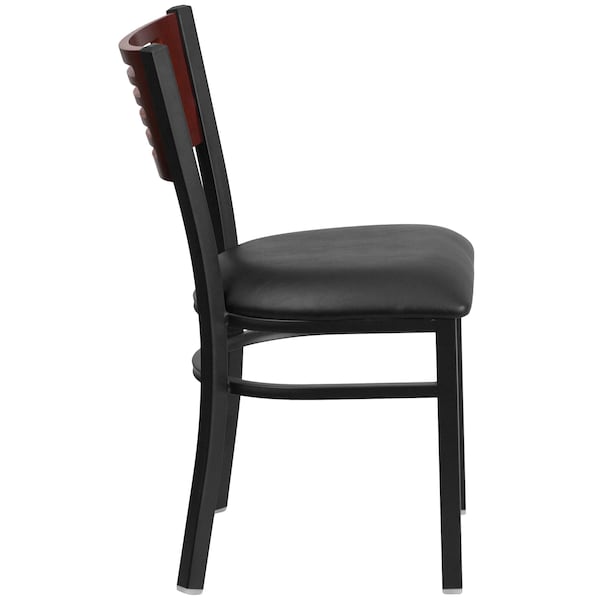 Flash Furniture Hercules Restaurant Chair, Black Back, 17 in W 21" L 32" H, Vinyl Seat - XU-DG-6G5B-MAH-BLKV-GG