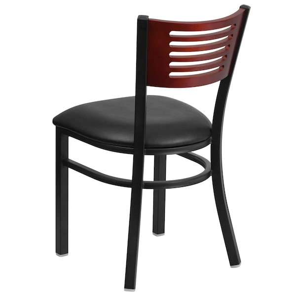 Flash Furniture Hercules Restaurant Chair, Black Back, 17 in W 21" L 32" H, Vinyl Seat - XU-DG-6G5B-MAH-BLKV-GG